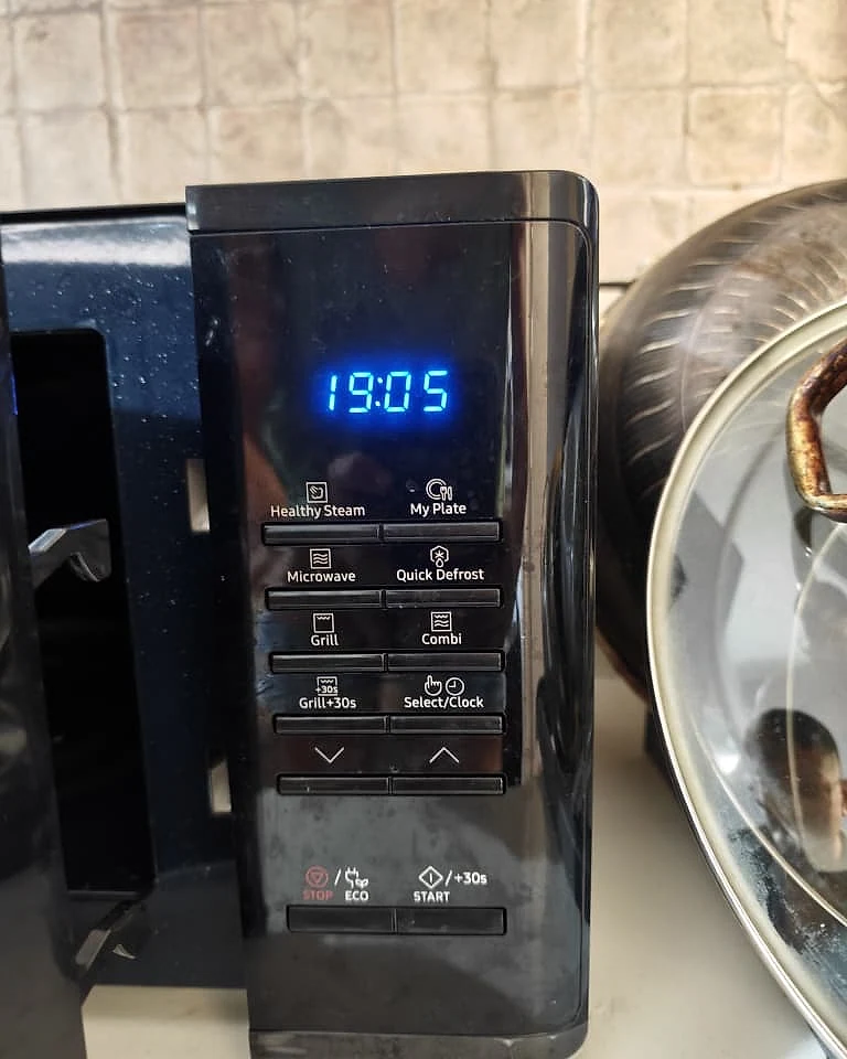 Samsung grill microwave: Control panel