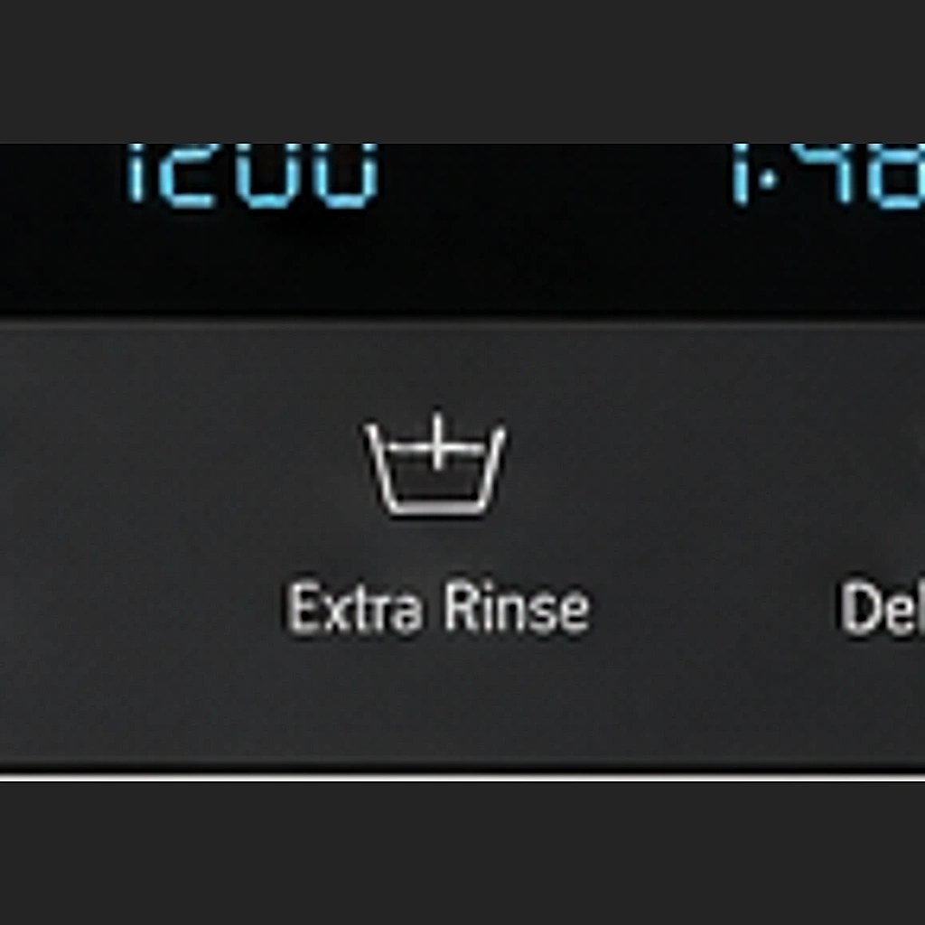 Close-up of Extra Rinse symbol